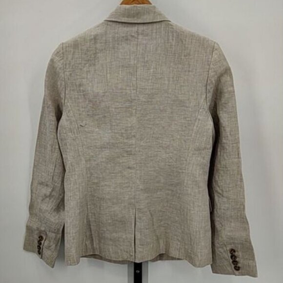 NWT QUINCE 100% European Linen Structured Blazer Jacket Flax Small - Picture 9 of 12